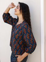 Printed Pure Cotton Night Suit - SanskrutiHomes 