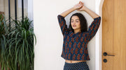 Printed Pure Cotton Night Suit - SanskrutiHomes 