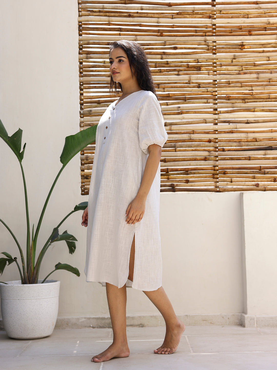 Cotton Night Dress - SanskrutiHomes 