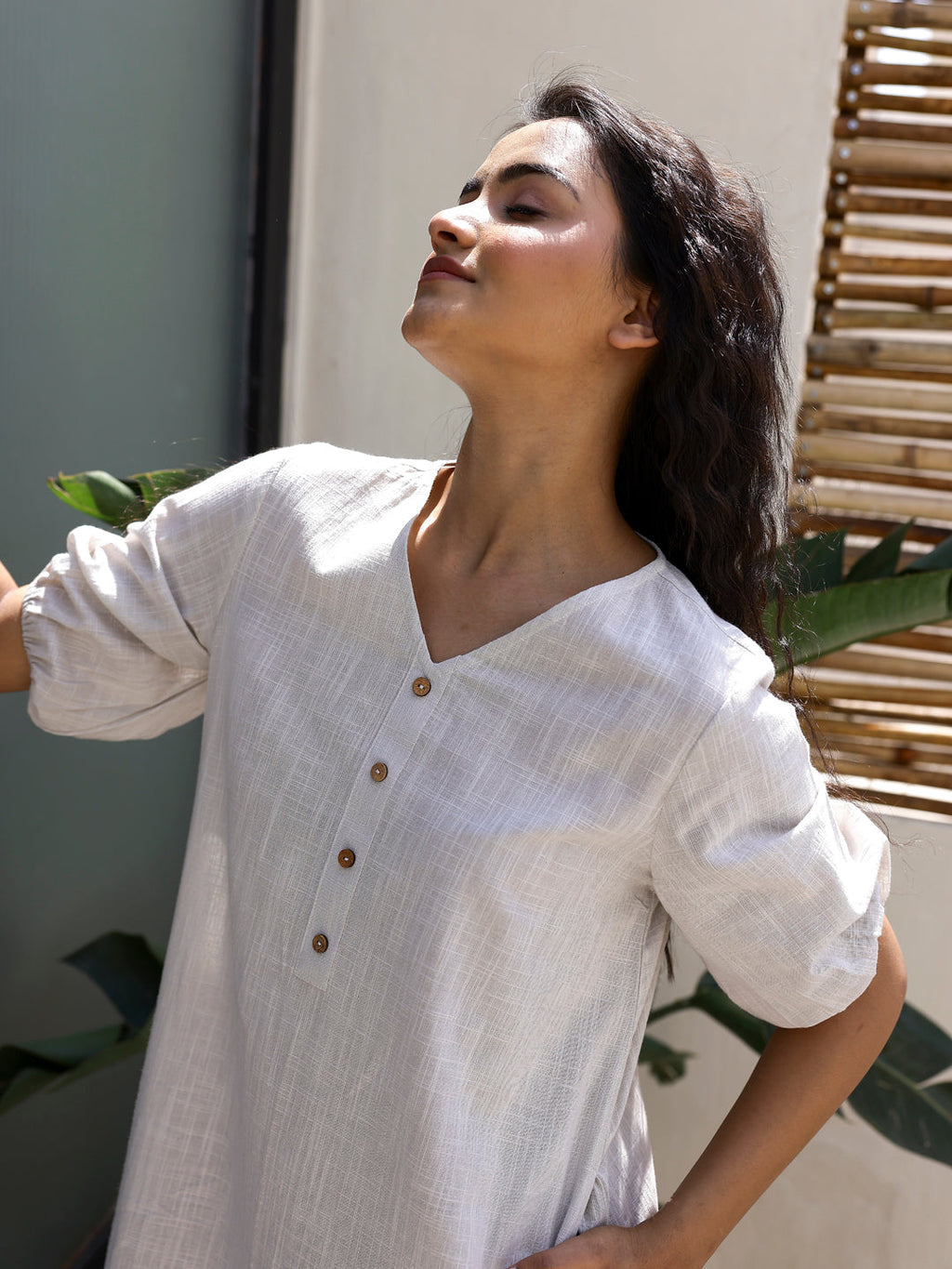 Cotton Night Dress - SanskrutiHomes 