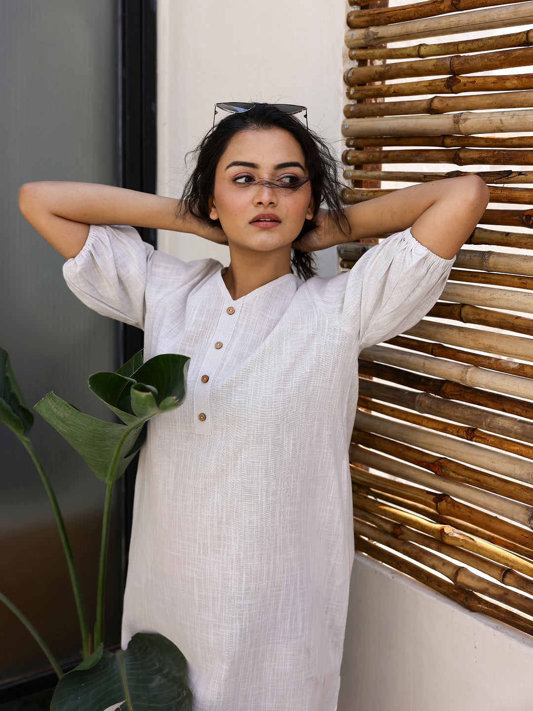 Cotton Night Dress - SanskrutiHomes 