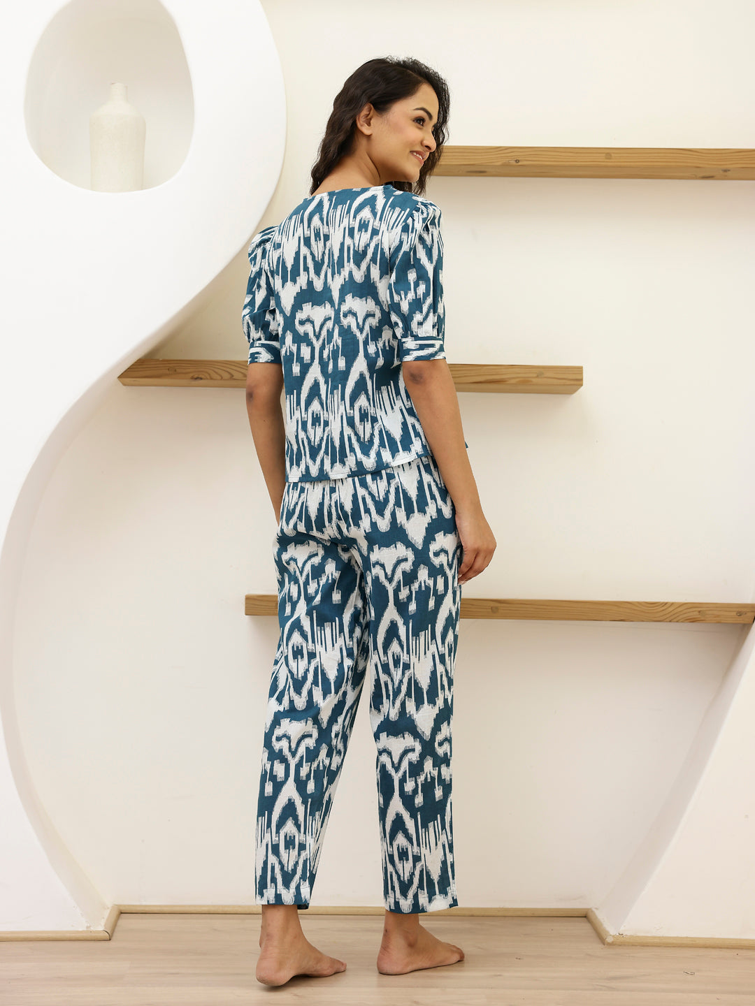 Teal Loungewear Set - SanskrutiHomes 