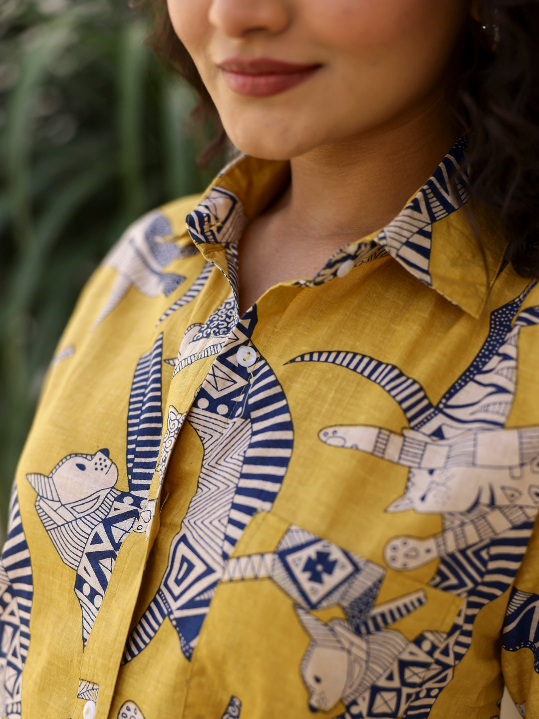 Cambric Printed Short Sleeve Women top - SanskrutiHomes 