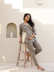 Printed Pure Cotton Night suit - SanskrutiHomes 