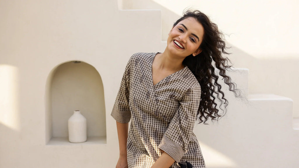 Printed Pure Cotton Night suit - SanskrutiHomes 