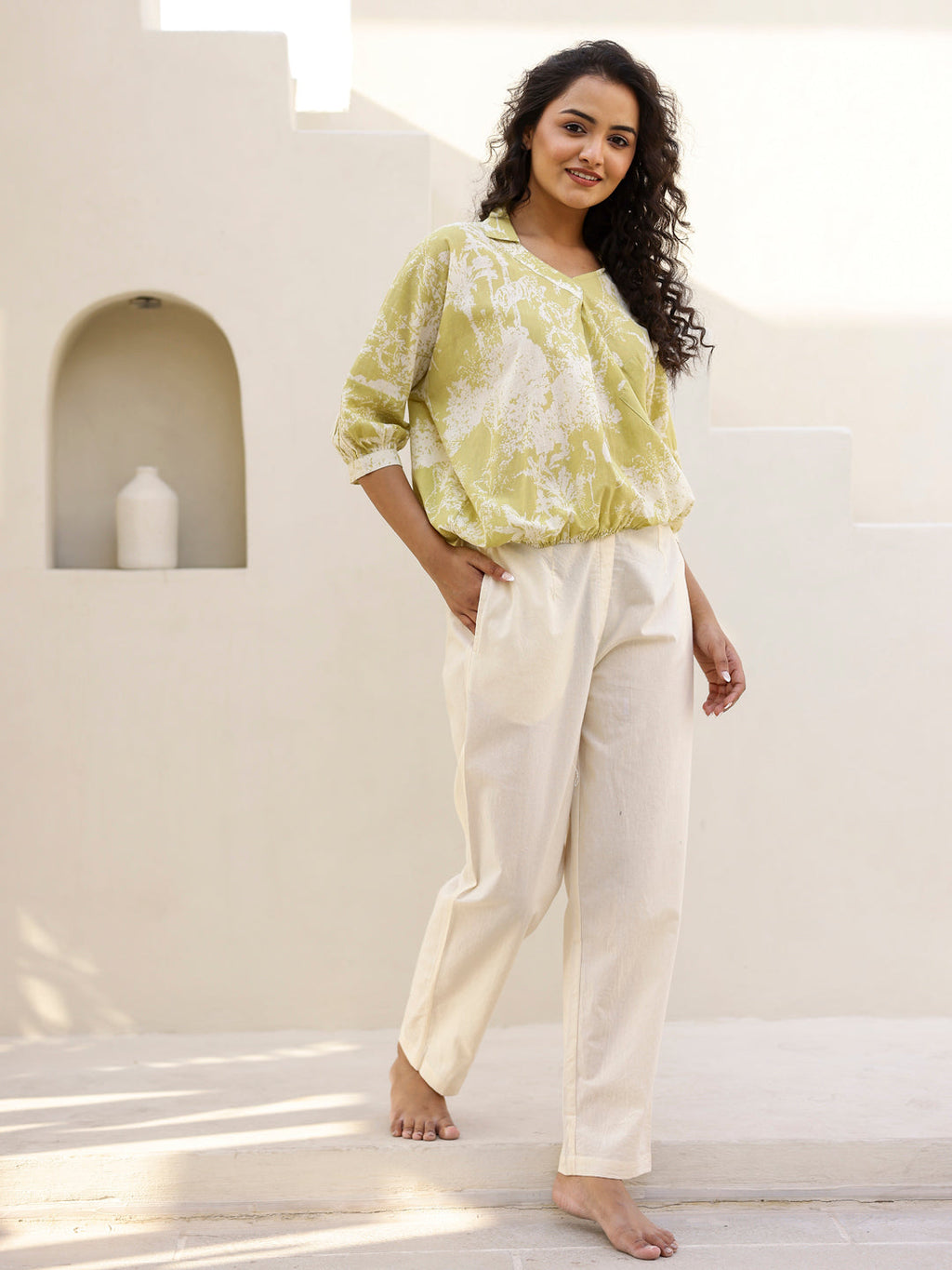 Cotton Printed Coord Set for Women - SanskrutiHomes 