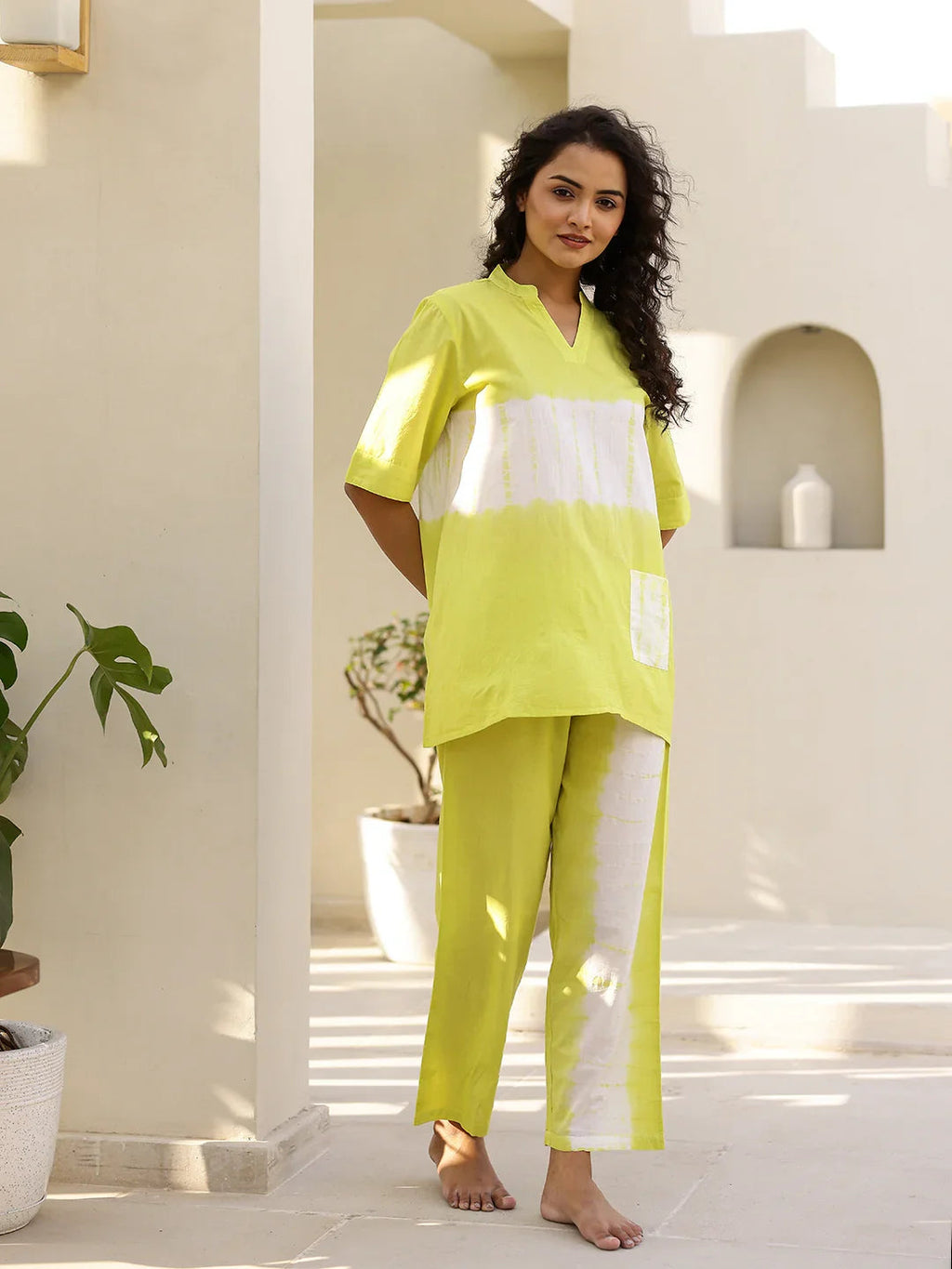 MELLOW YELLOWTye & Dye Night suit - SanskrutiHomes 
