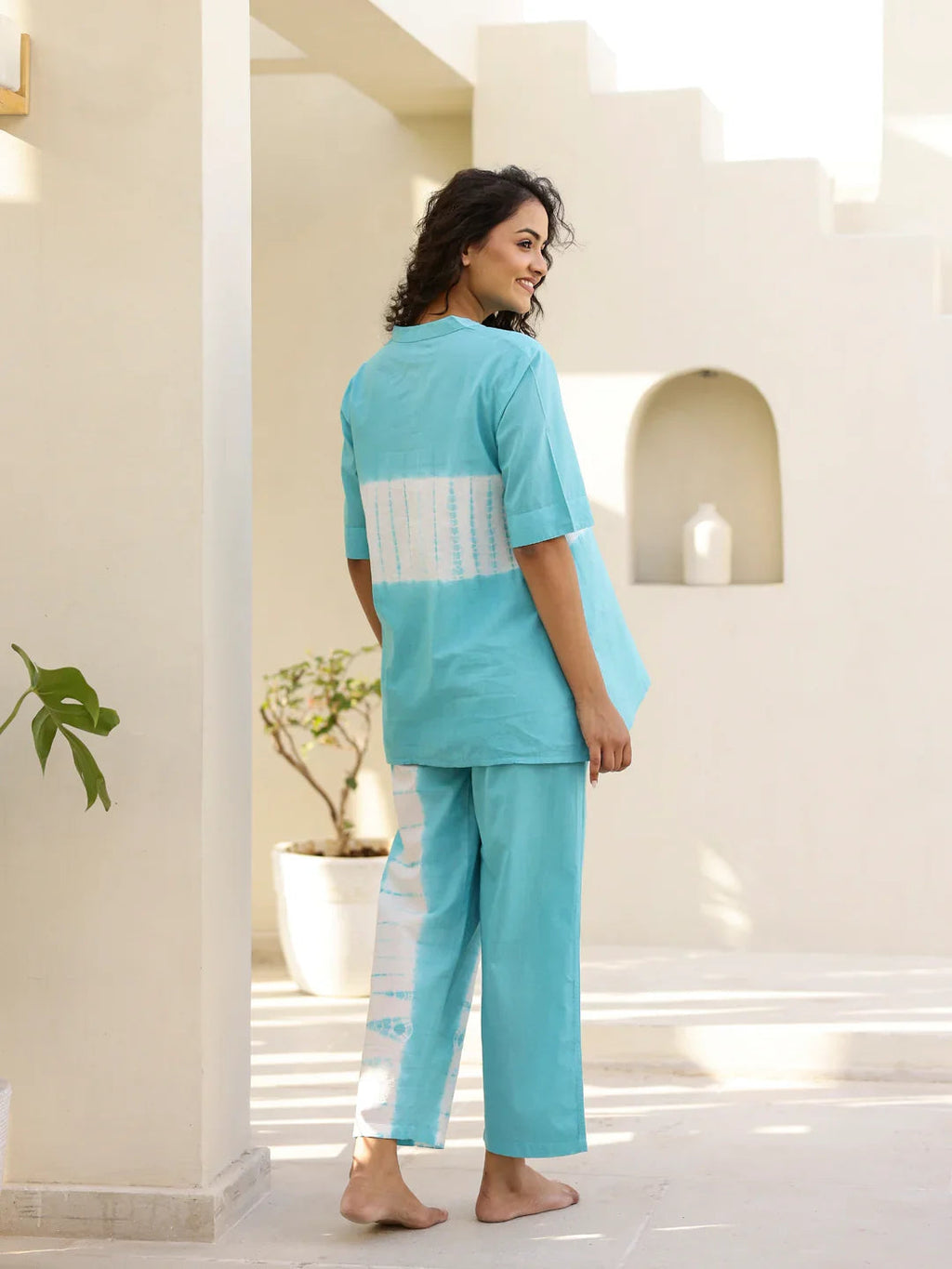 AQUA Tye & Dye Night suit - SanskrutiHomes 