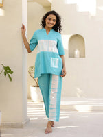 AQUA Tye & Dye Night suit - SanskrutiHomes 