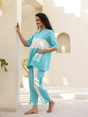 AQUA Tye & Dye Night suit - SanskrutiHomes 