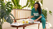 TEAL Tye & Dye Night suit - SanskrutiHomes 