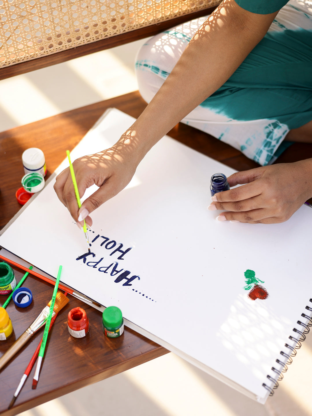 TEAL Tye & Dye Night suit - SanskrutiHomes 