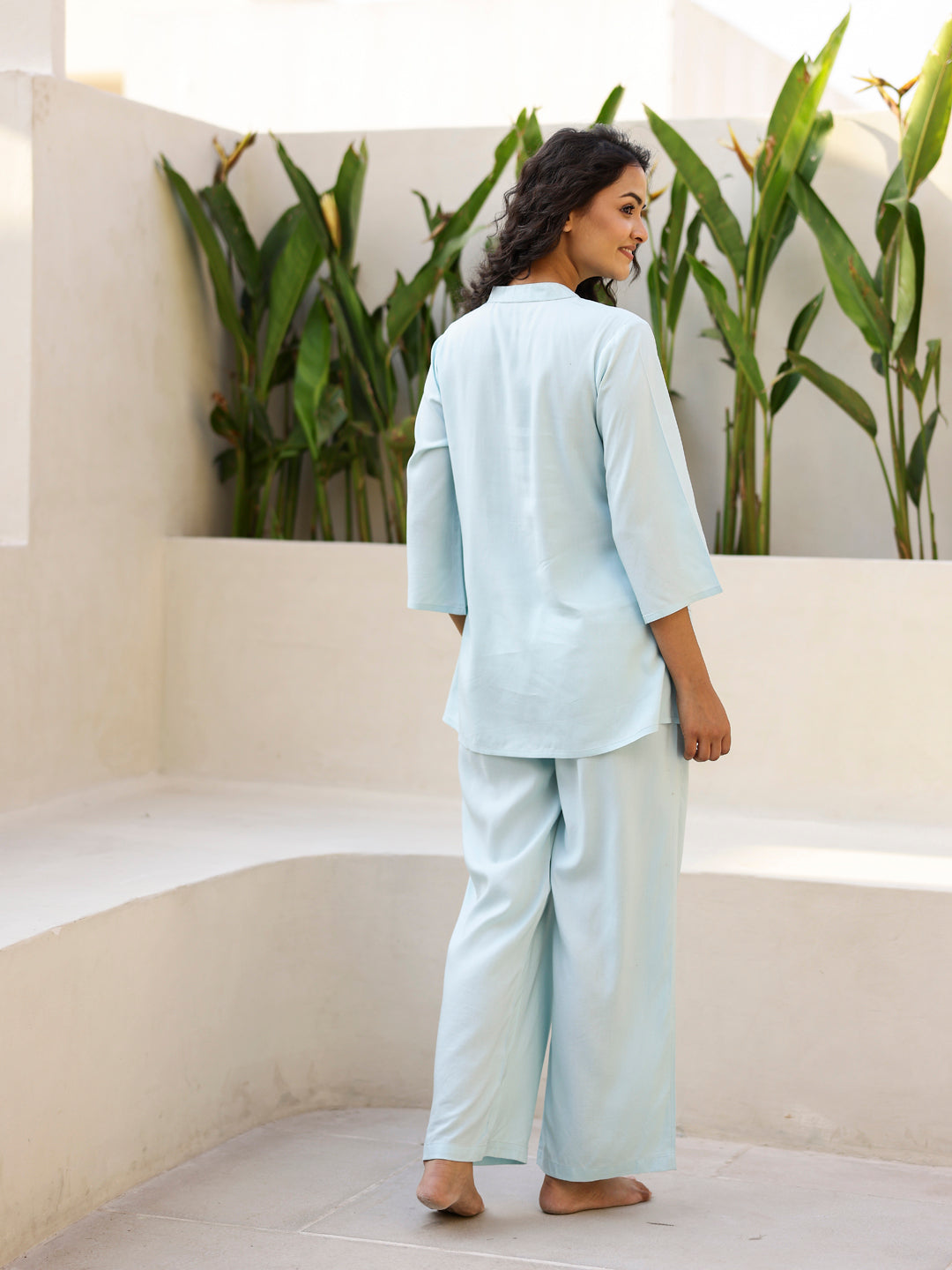 Women Cotton Night Suit with Pant - SanskrutiHomes 