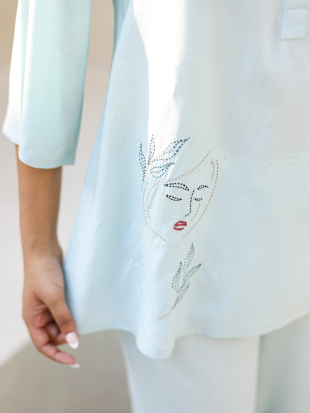 Women Cotton Night Suit with Pant - SanskrutiHomes 