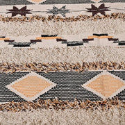 Hand-weaved 100% Cotton Multi-color Rug - SanskrutiHomes 