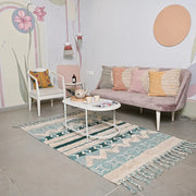 Multi-Color Hand-Woven 100% Cotton Rug
