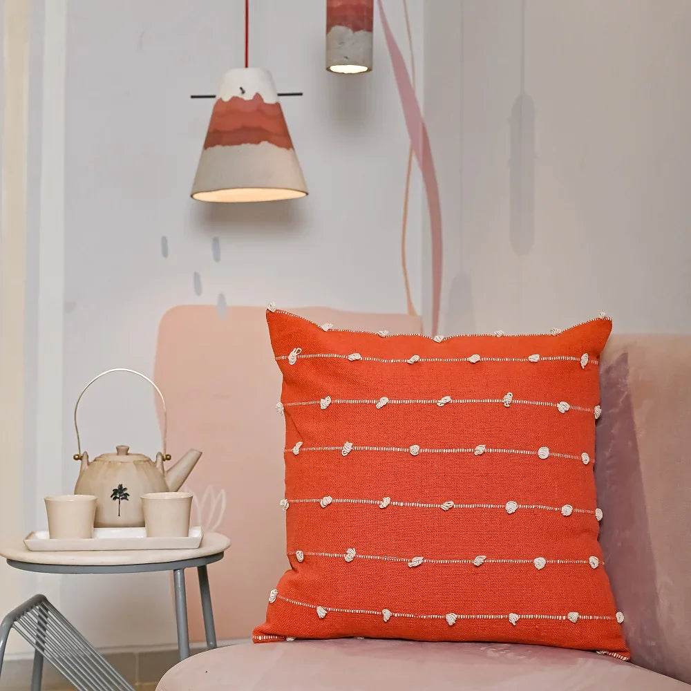 Handloom Pure Cotton Cushion Cover - SanskrutiHomes 