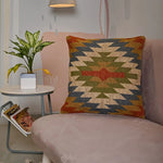 Vintage style Hand-made Jute Cushion Cover - SanskrutiHomes 