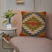 Vintage style Hand-made Jute Cushion Cover - SanskrutiHomes 