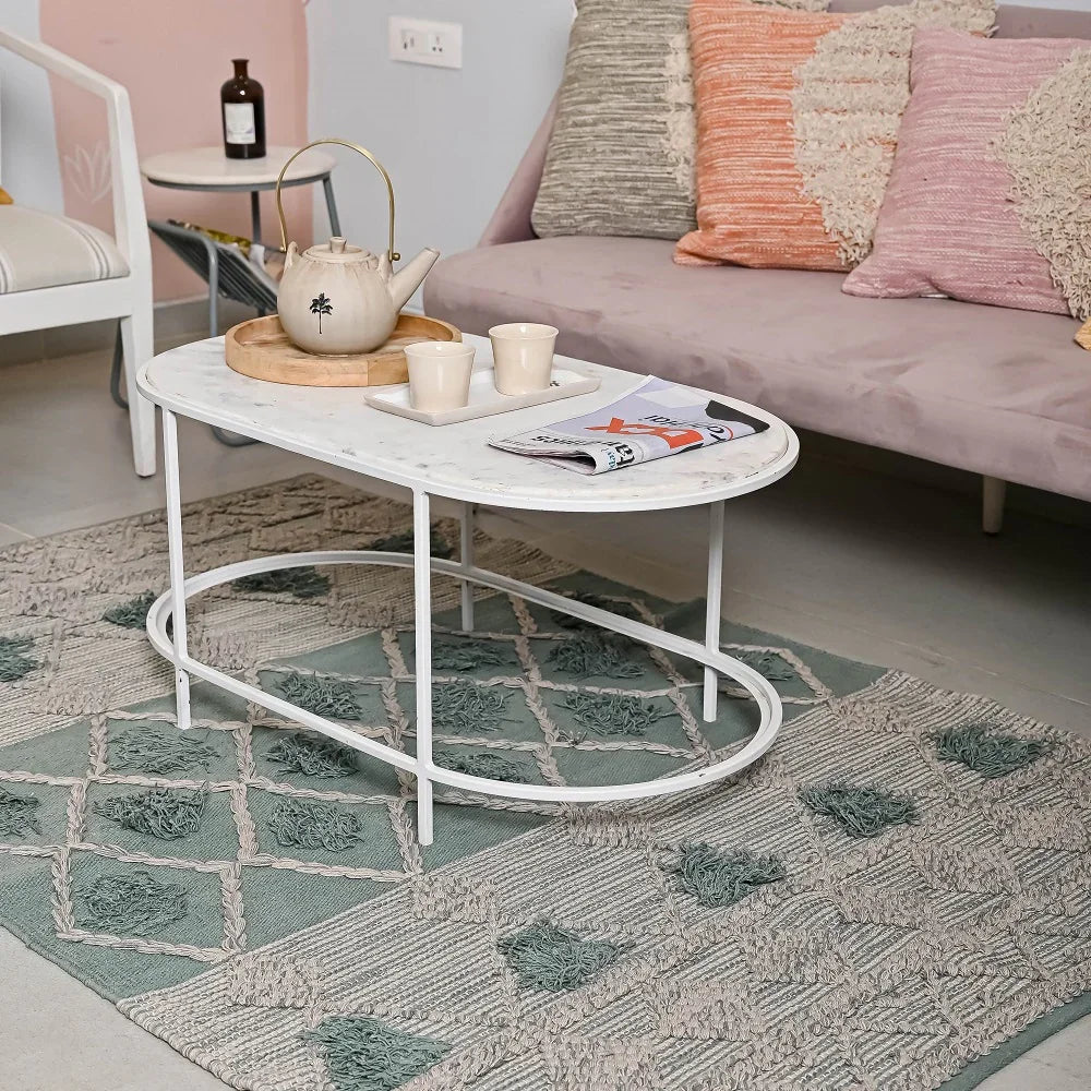 Hand-weaved 100% Cotton Multi-color Rug - SanskrutiHomes 