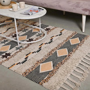 Hand-weaved 100% Cotton Multi-color Rug - SanskrutiHomes 