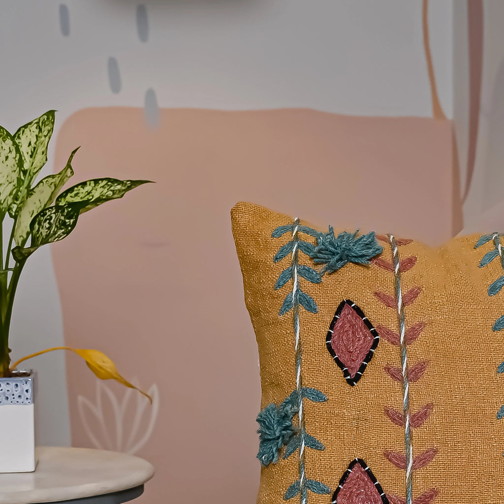 Boho Handloom Pure Cotton Cushion Cover - SanskrutiHomes 