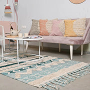 Multi-Color Hand-Woven 100% Cotton Rug