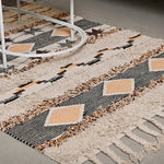 Hand-weaved 100% Cotton Multi-color Rug - SanskrutiHomes 