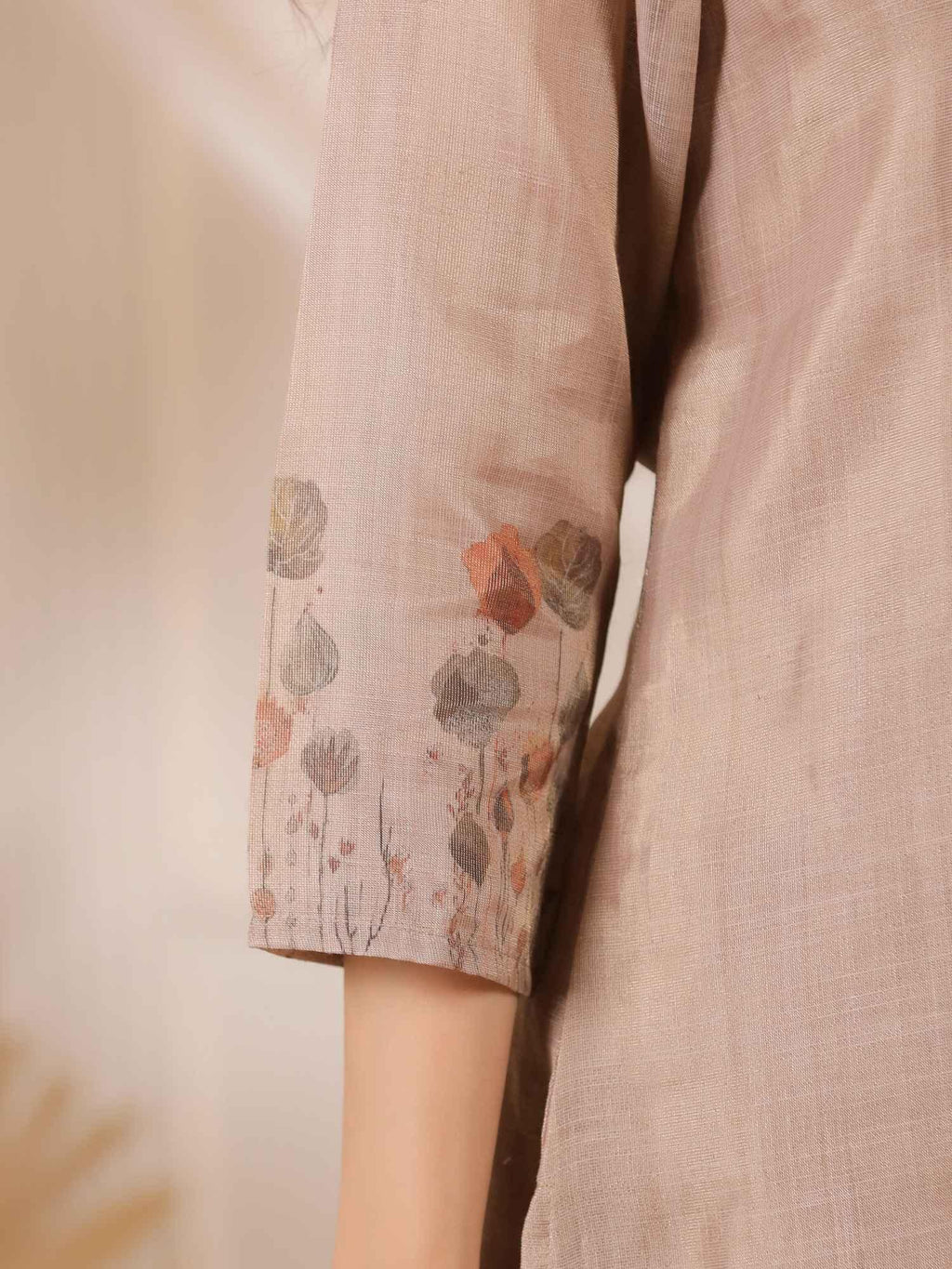 Brown Floral Printed Kurta Set With Dupatta for Women - SanskrutiHomes 