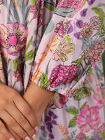 Floral Print A-Line Dress - SanskrutiHomes 