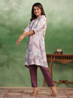 Pink Cotton Kurta Set for Women - SanskrutiHomes 