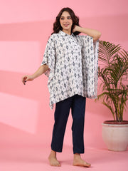 Women Cotton Kaftan Co-ord Set - SanskrutiHomes 