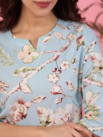 Pattens bird blue cotton co-ord set - SanskrutiHomes 