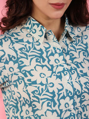 Cornflower Cotton Co-ord set - SanskrutiHomes 