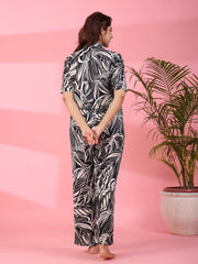 Floral Printed Night Suit - SanskrutiHomes 