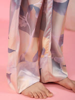 Grey Satin Night Suit - SanskrutiHomes 