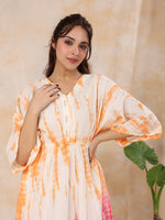 Pink Printed Kaftan Loungewear - SanskrutiHomes 