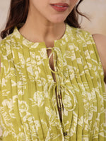 Green sleeveless co-ord set - SanskrutiHomes 