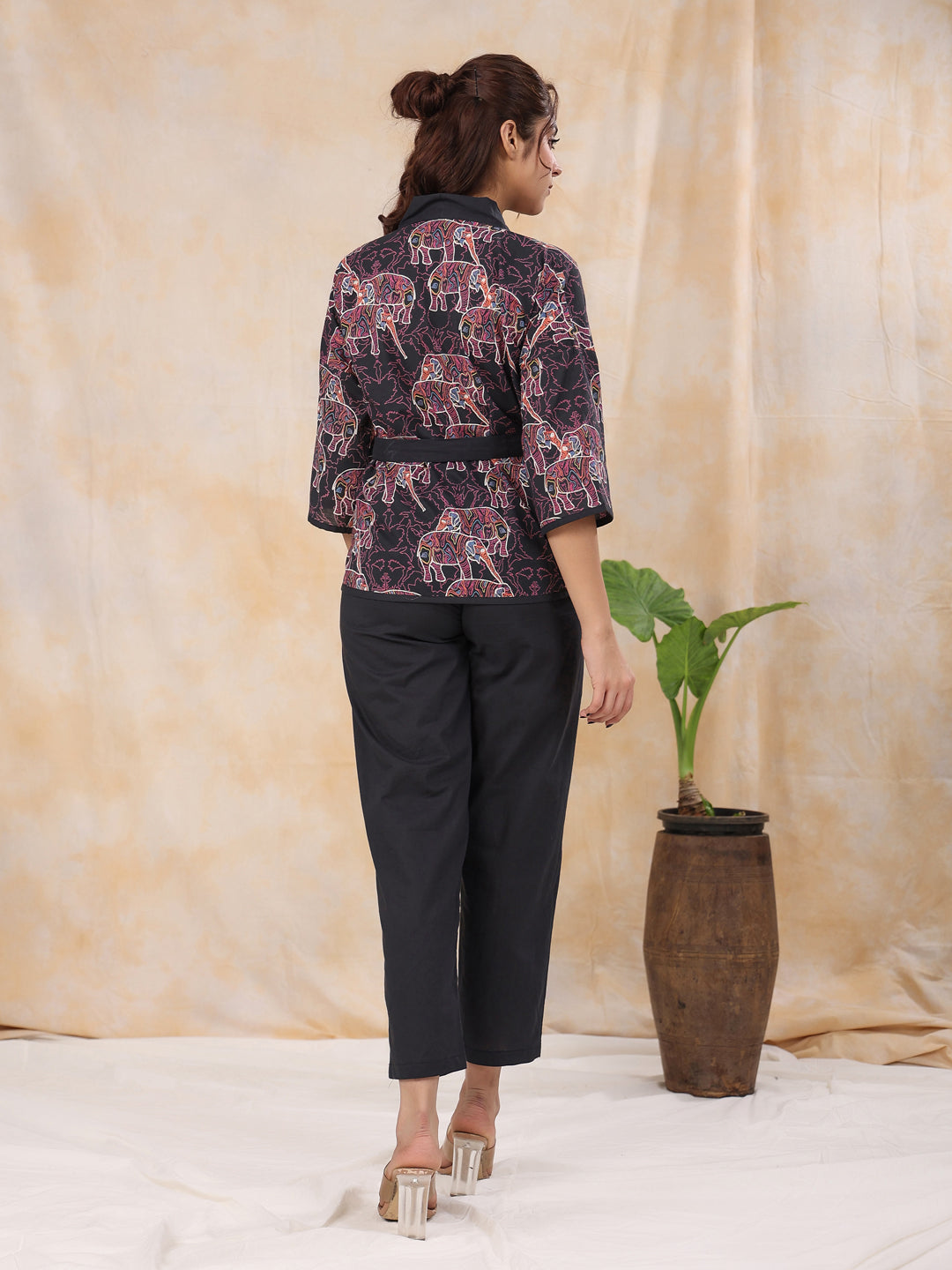 Elephant cotton co-ord set - SanskrutiHomes 