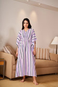 STRIPES Printed Kaftan Loungewear - SanskrutiHomes 