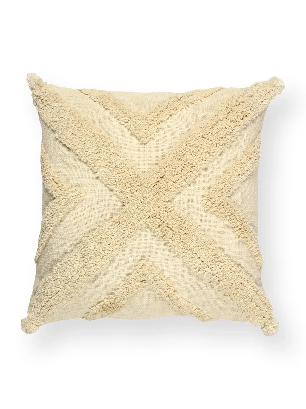 Cotton Handtufted cushion cover - SanskrutiHomes 