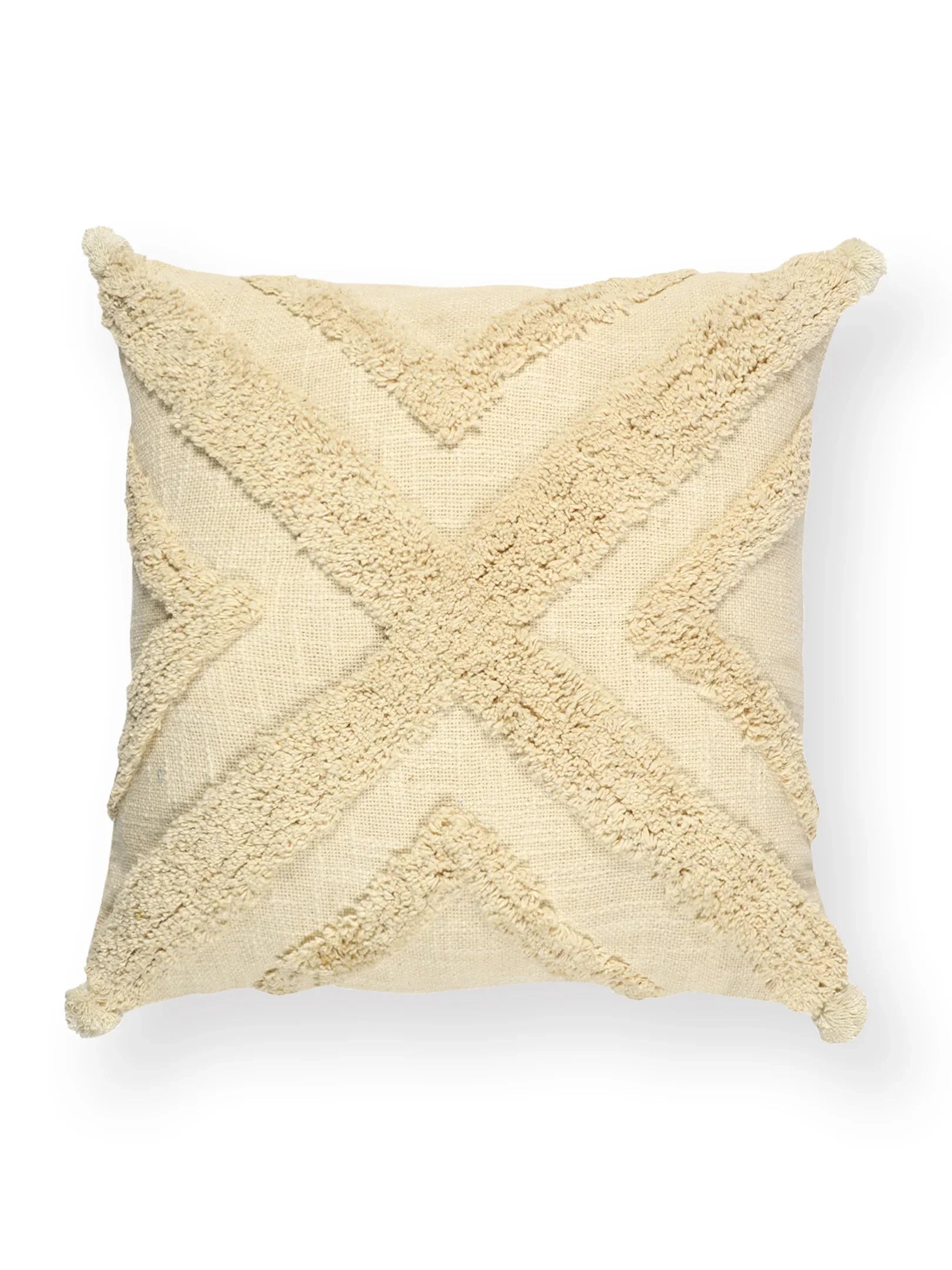 Cotton Handtufted cushion cover - SanskrutiHomes 