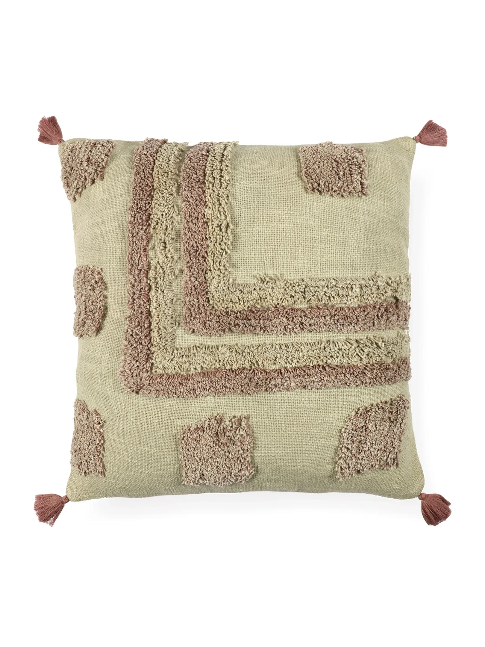 Cotton Handtufted cushion cover - SanskrutiHomes 