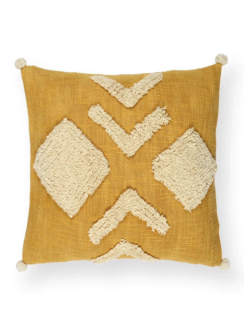 Cotton Handtufted cushion cover - SanskrutiHomes 