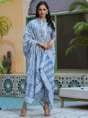 Women Pure Cotton 3pcs Kurta Set