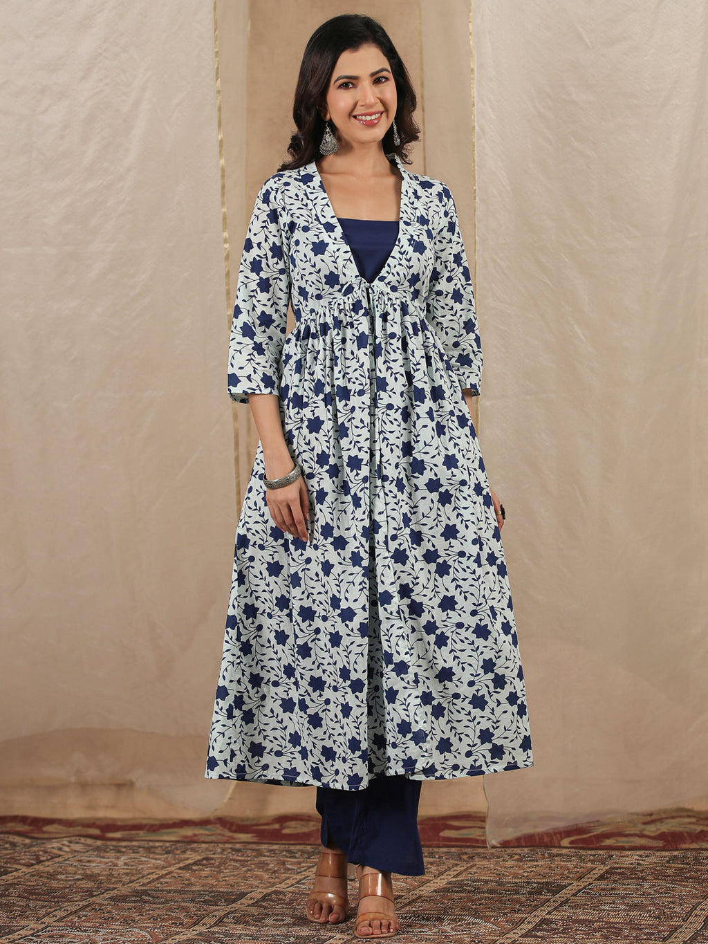 Women Pure Cotton 3 Pcs Kurta Set