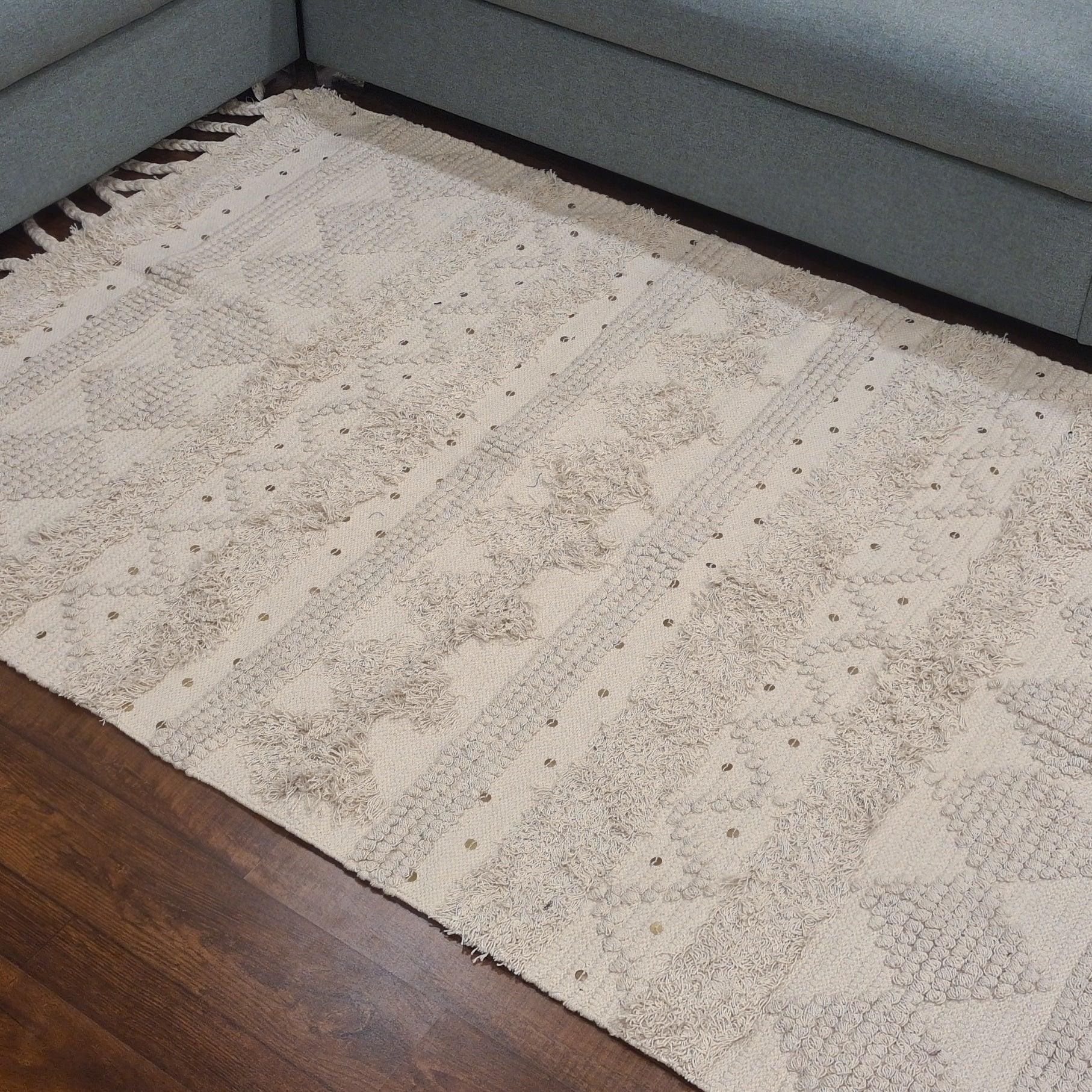 Hand-weaved 100% Multi-color Rug - SanskrutiHomes 