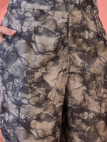 Grey Floral Printed Cotton Co-ords Set - SanskrutiHomes 