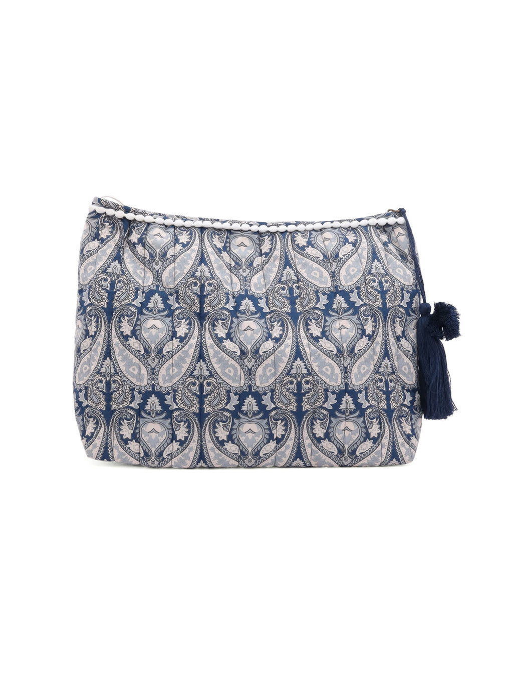 Boho Floral Cotton Pouch with Tassel - SanskrutiHomes 