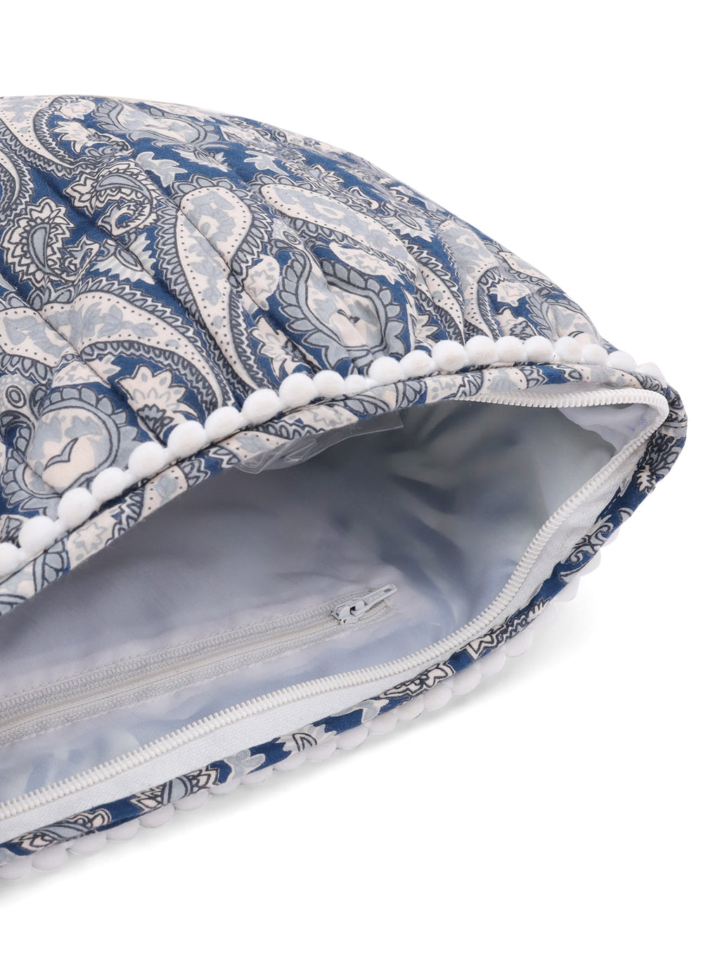 Boho Floral Cotton Pouch with Tassel - SanskrutiHomes 